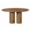 Sullivan Round Dining Table in Spice Tan Finish on Solid Wood