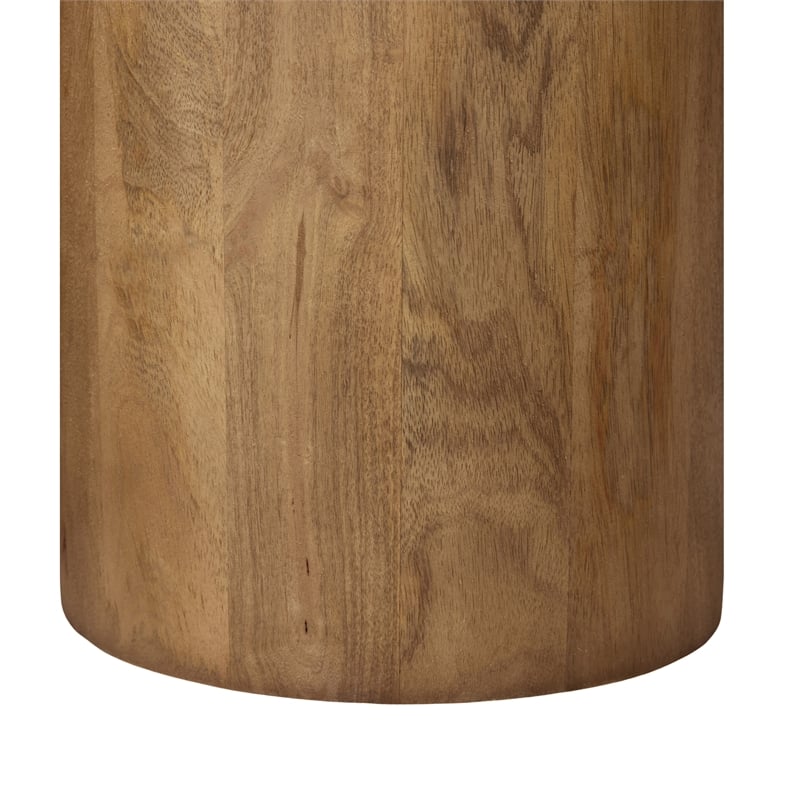 Sullivan Round Dining Table in Spice Tan Finish on Solid Wood