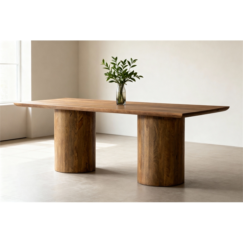Sullivan 72'' Rectangular Dining Table in Spice Tan Finish on Solid Wood