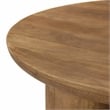 Sullivan Round Coffee Table in Spice Tan Finish on Solid Wood