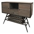 Felix Wine Buffet in Weathered Gray Finish on Mango Solid Wood