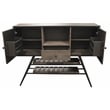Felix Wine Buffet in Weathered Gray Finish on Mango Solid Wood