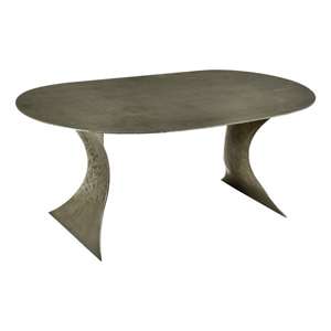 Sheridan Milo Round Iron Cocktail Table in Powdered Gold Finish