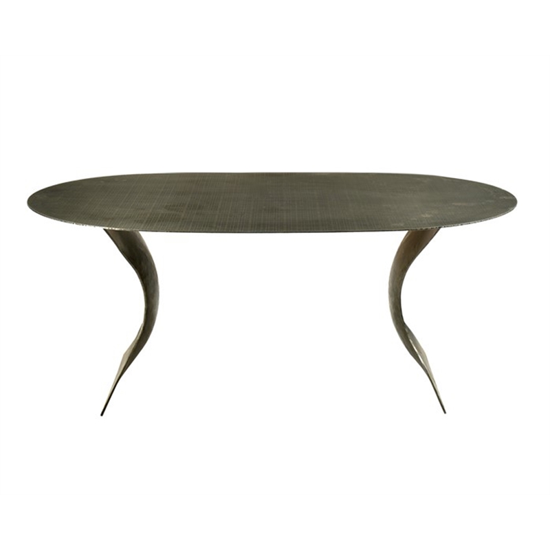 Sheridan Milo Round Iron Cocktail Table in Powdered Gold Finish