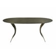 Sheridan Milo Round Iron Cocktail Table in Powdered Gold Finish