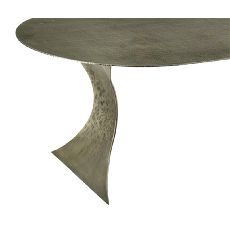 Sheridan Milo Round Iron Cocktail Table in Powdered Gold Finish