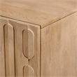 Lana 4-Door Sideboard in Oak Natural Finish on Mango Solid Wood