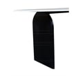 Terra 72'' Racetrack Marble Top Desk in Ivory on Dark Wooden Legs