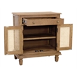 Otis Night Stand/Cabinet with 2 Doors and 1 Drawer in Wheat Finish on Solid Wood