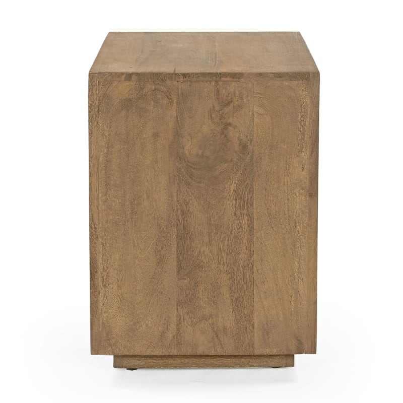 Otis 2 Drawer Night Stand in Wheat Finish on Mango Solid Wood