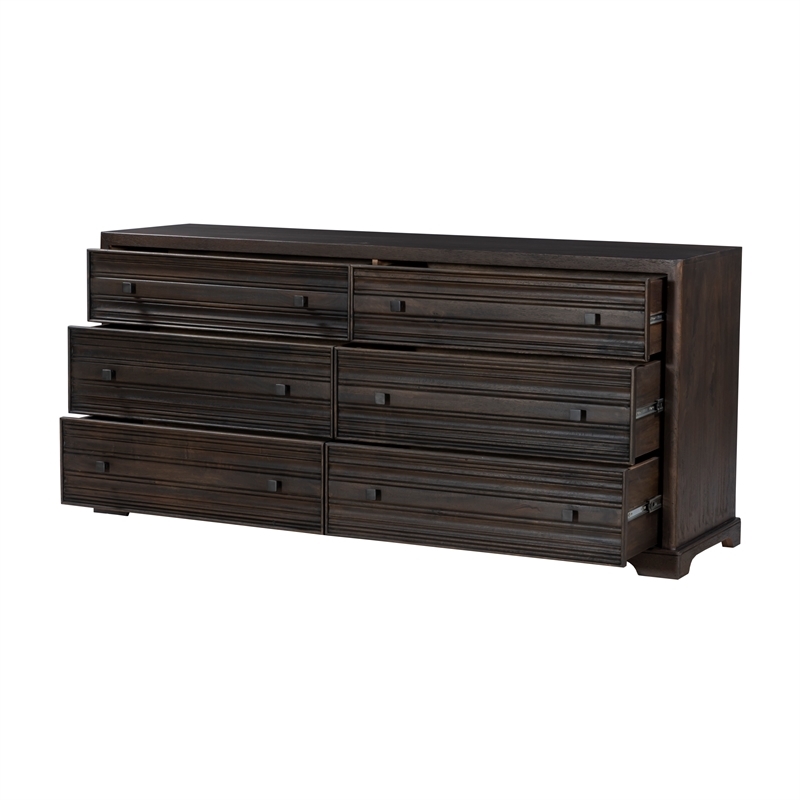 Carmenita Bedroom Set With 1 Dresser And 2 Nightstands In Rich Umber