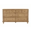 Otis 8 Drawer Double Dresser in Wheat Finish on Mango Solid Wood