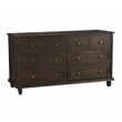 Otis 8 Drawer Double Dresser in Barista Brown Finish on Mango Solid Wood