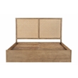 Otis Eastern King Bed in Wheat Finish on Solid Wood with Cane Detailing