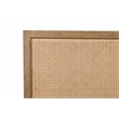 Otis Queen-Size Bed in Wheat Finish on Solid Wood with Cane Detailing