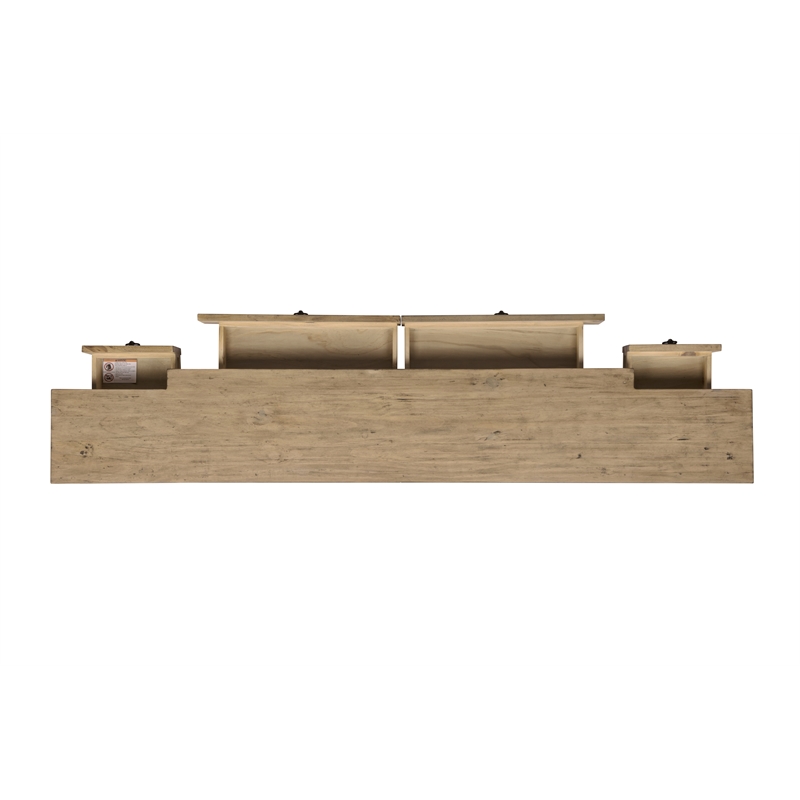 Ravine 4-Drawer Console Table in Toasted Natural Finish on Solid Wood