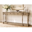 Ravine 4-Drawer Console Table in Toasted Natural Finish on Solid Wood
