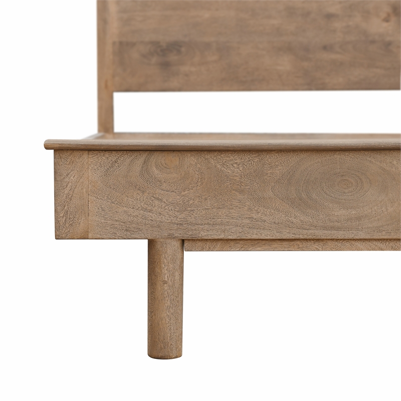 Moti Otis Eastern King Bed in Wheat Finish on Mango Solid Wood