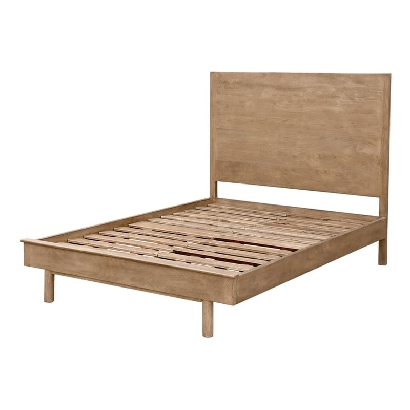 Moti Otis Eastern King Bed in Wheat Finish on Mango Solid Wood