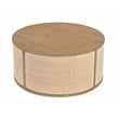 Otis Round Cocktail Table in Wheat Finish on Mango Solid Wood
