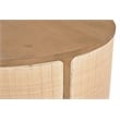 Otis Round Cocktail Table in Wheat Finish on Mango Solid Wood