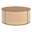 Otis Round Cocktail Table in Wheat Finish on Mango Solid Wood
