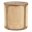 Otis Pacific Round Side Table in Wheat Finish on Mango Solid Wood