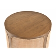 Otis Pacific Round Side Table in Wheat Finish on Mango Solid Wood