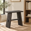 Jamboree Hand Carved Stool in Dark Gray Finish on Recycled Wood