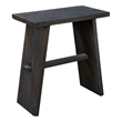Jamboree Hand Carved Stool in Dark Gray Finish on Recycled Wood