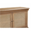 Otis 4-Door Cane Sideboard in Wheat Finish on Mango Solid Wood