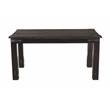 Milan 5' Dining Table with Iron Accents in Dark Walnut Finish on Solid Wood