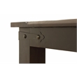Milan 5' Dining Table with Iron Accents in Dark Walnut Finish on Solid Wood