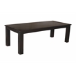 Milan 8' Dining Table with Iron Accents in Dark Walnut Finish on Solid Wood