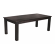 Milan 7' Dining Table with Iron Accents in Dark Walnut Finish on Solid Wood