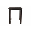 Milan Bar Height Table with Iron Accents in Dark Walnut Finish on Solid Wood