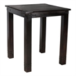 Milan Bar Height Table with Iron Accents in Dark Walnut Finish on Solid Wood