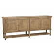 Otis Four-Door Sideboard in Wheat Finish on Mango Solid Wood