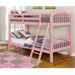 BEKids Traditional Solid Wood Twin/Twin Arched Bunk Bed in Pink