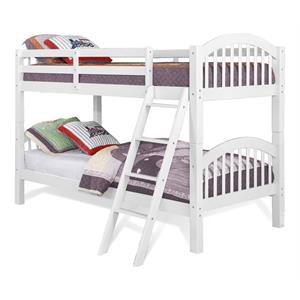 bekids traditional solid wood twin/twin arched bunk bed