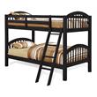 BEKids Traditional Solid Wood Twin/Twin Arched Bunk Bed in Charcoal