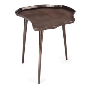 gild design house evianna modern aluminum side table in bronze