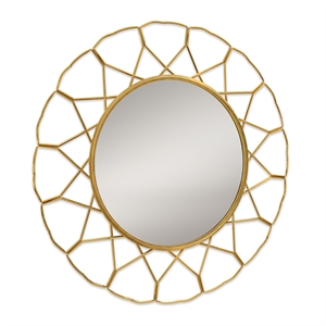 gild design house mallory gold metal round mirror
