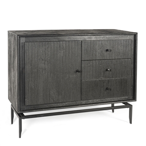 gild design house camilo 3 drawer wood accent cabinet in black