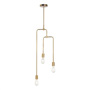 gild design house chandler 3 light brass metal pendant light