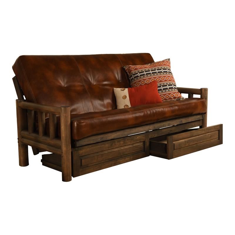 leather futon with storage