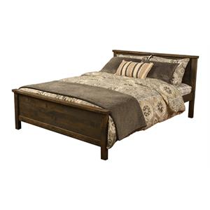 kodiak furniture torquey queen traditional solid hardwood bed in medium brown