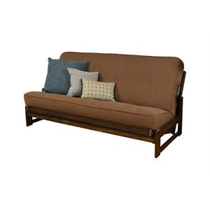 kodiak furniture full-size futon cover in linen cocoa fabric