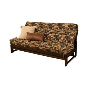 kodiak furniture full-size futon cover in peter's cabin multi-color fabric