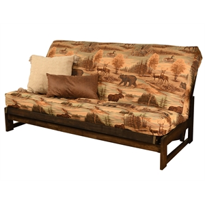 kodiak furniture full-size futon cover in canadian multi-color fabric